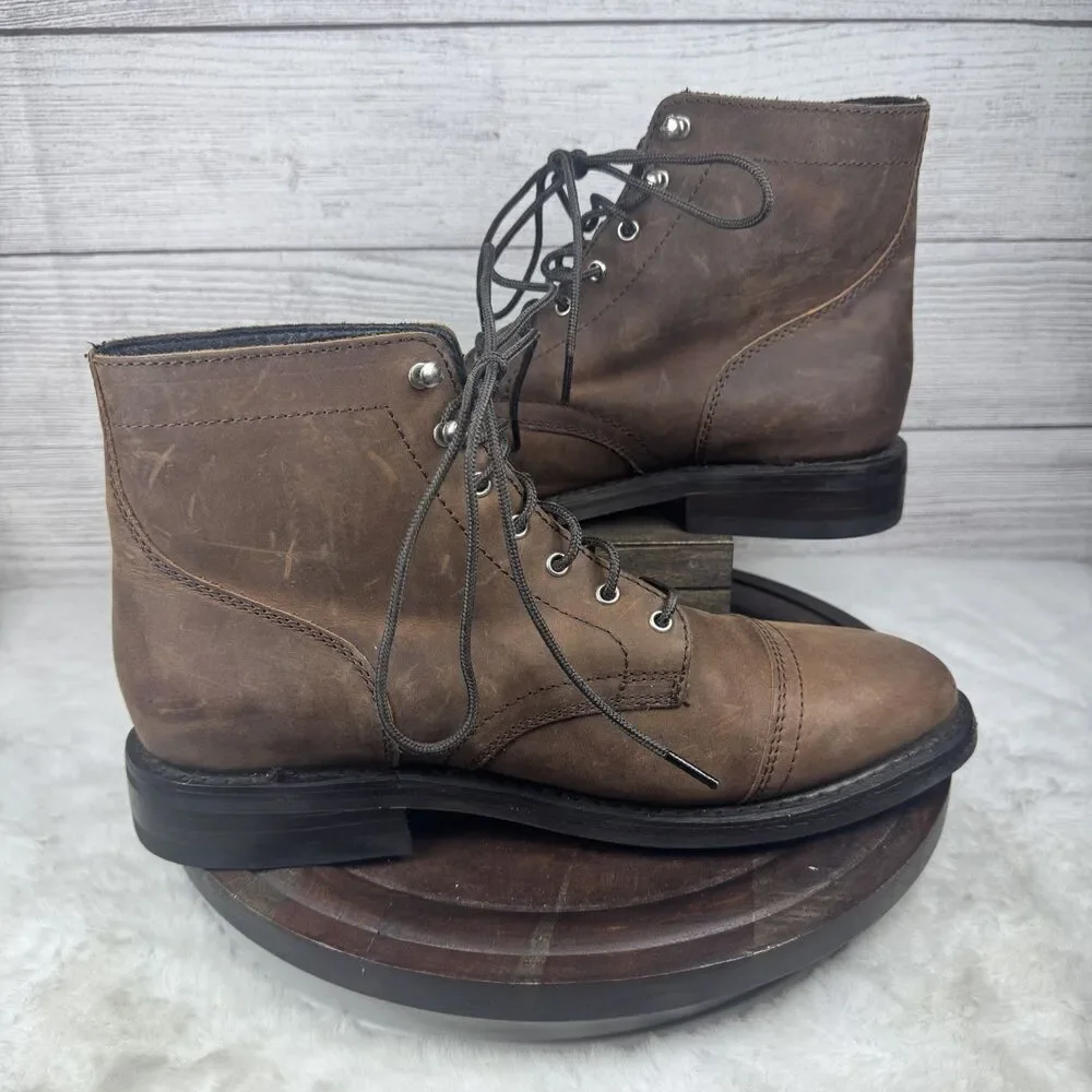 Thursday Boots Captain Brown Classic Rugged Resilient Leather Mens Sz 11 Cap Toe